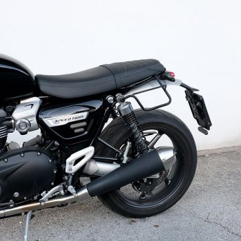 Sacoche latérale en toile + Gauge cadre Speed Twin