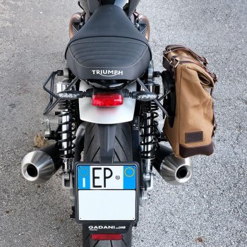 Sacoche latérale en toile + cadre Triumph Speed Twin DX