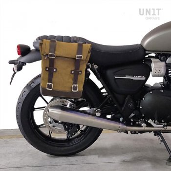 Sacoche latérale en toile + cadre Triumph Street Twin 900 DX (2016 jusqu'à maintenant)