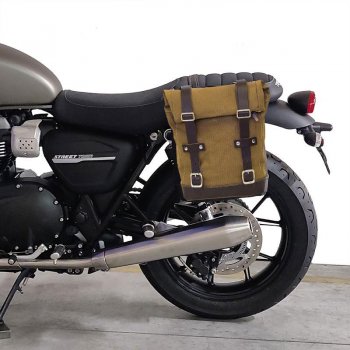 Sacoche latérale en toile + Cadre Triumph Street Twin 900 SX (2016 jusqu'à maintenant)