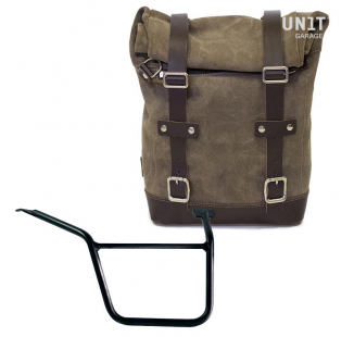 Sacoche en croûte de cuir + cadre Pan America 1250 Droit