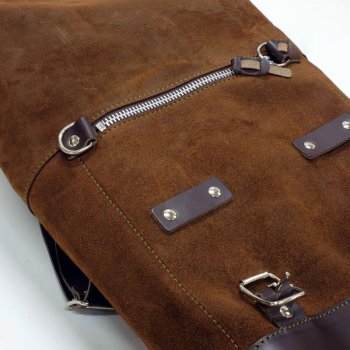 Sacoche latérale en cuir fendu + Cadre R 1200 R