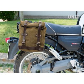 Sacoche latérale en cuir fendu + Cadre R 1200 R