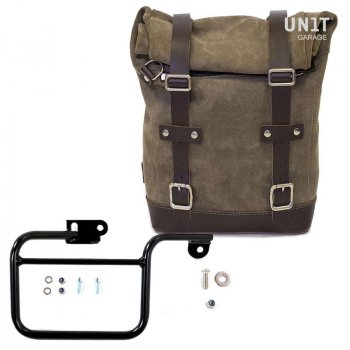 Sacoche latérale en croûte de cuir + cadre série K