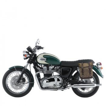 Sacoche latérale en cuir fendu + cadre Triumph Bonneville T100 SX (2001-2016)