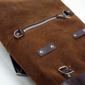 Sacoche latérale en cuir fendu + Cadre Triumph série Street 900 SX (2017<)