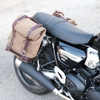 Sac fourre-tout en cuir + monture Triumph Speed Twin DX