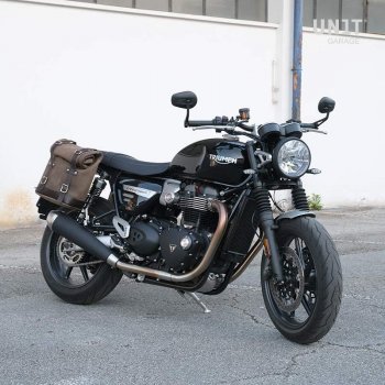 Sac fourre-tout en cuir + monture Triumph Speed Twin DX