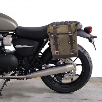 Sac fourre-tout en cuir + monture Triumph Street Twin 900 SX (2016 jusqu'à maintenant)