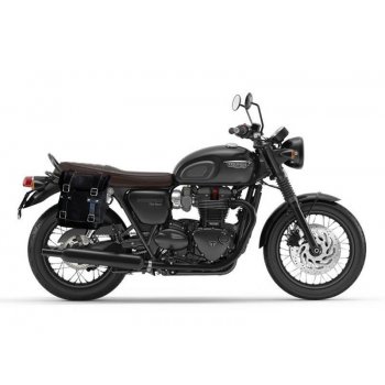 Sacoche latérale en croûte de cuir + cadre Triumph T100-T120 DX (2017<)