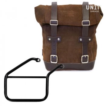 Sacoche Latérale Daim Ciré + Châssis Droit Triumph Trident 660