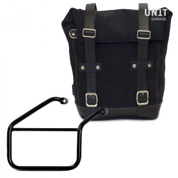 Sacoche Latérale Daim Ciré + Châssis Droit Triumph Trident 660