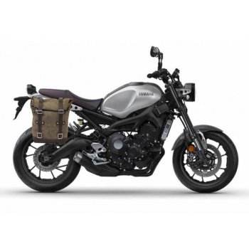 Sacoche latérale en cuir fendu + cadre Yamaha DX