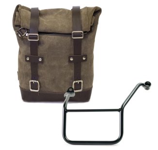 Sacoche latérale en croûte de cuir + cadre Yamaha SX