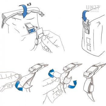 Sacoche latérale en toile + cadre série NineT