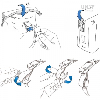 Sacoche latérale en toile + cadre série NineT