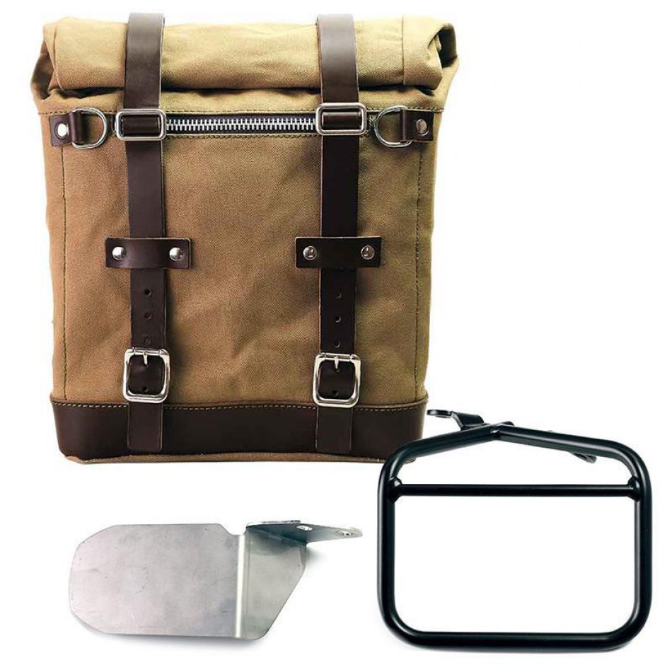 Sacoche latérale Scram en toile 22L-30L + sous-châssis droit Ducati Scrambler
