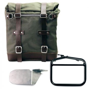 Sacoche latérale Scram en toile 22L-30L + sous-châssis droit Ducati Scrambler