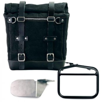 Sacoche latérale Scram en toile 22L-30L + sous-châssis droit Ducati Scrambler