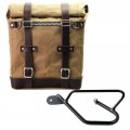 Sacoche latérale Scram en toile 22L-30L + sous-châssis gauche Guzzi V9 Bobber