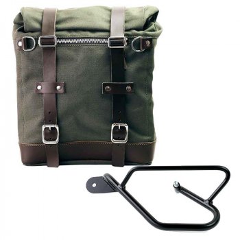 Sacoche latérale en toile + cadre Guzzi V9 Bobber SX