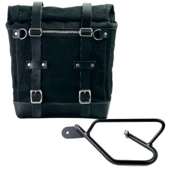 Sacoche latérale en toile + cadre Guzzi V9 Bobber SX