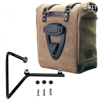 Sacoche latérale en cuir fendu + cadre husqvarna svartpilen 701