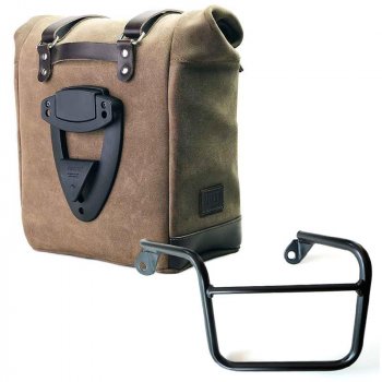 Sacoche latérale en cuir fendu + cadre Mash SX