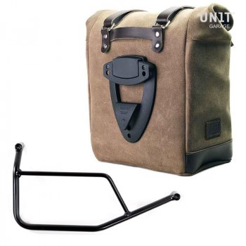 Sacoche latérale en cuir fendu + Cadre R 1200 R