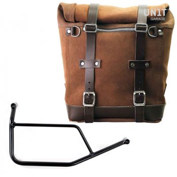 Sacoche latérale en cuir fendu + Cadre R 1200 R