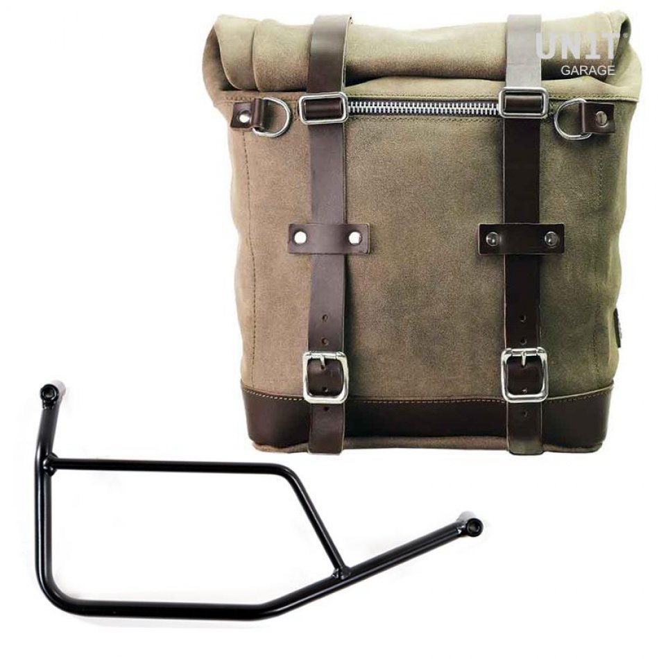 Sacoche latérale en cuir fendu + Cadre R 1200 R