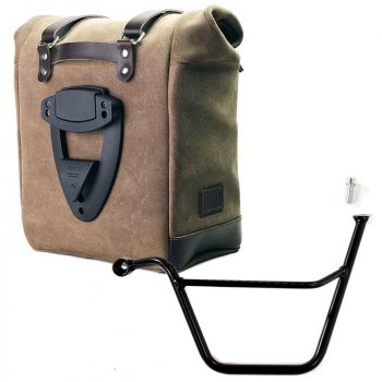 Sacoche latérale en cuir fendu + cadre Triumph Bonneville T100 SX (2001-2016)