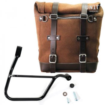Sacoche latérale en daim ciré Scram 22L-30L + sous-châssis droit Triumph Street série 900 (à partir de 2017)