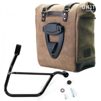Sacoche latérale en daim ciré Scram 22L-30L + sous-châssis droit Triumph Street série 900 (à partir de 2017)