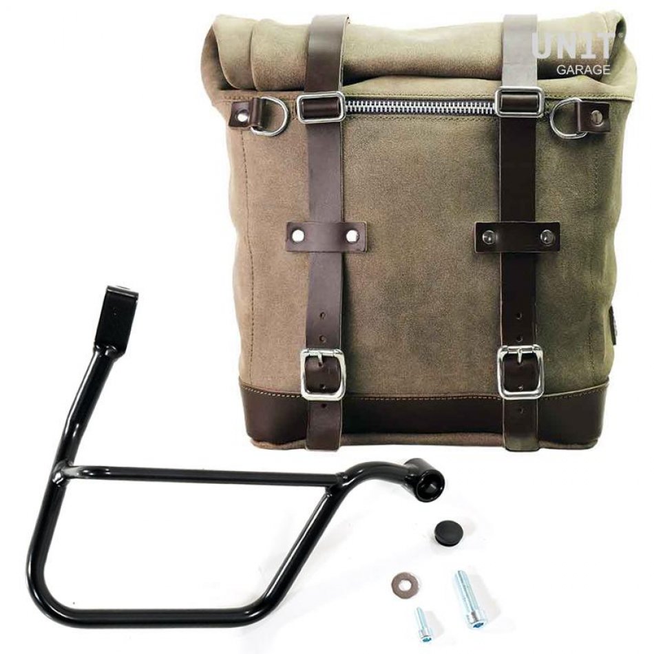 Sacoche latérale en daim ciré Scram 22L-30L + sous-châssis droit Triumph Street série 900 (à partir de 2017)