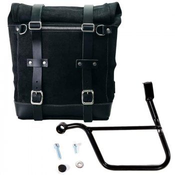 Sacoche latérale en daim ciré Scram 22L-30L + sous-châssis gauche Triumph Street 900 Series (à partir de 2017)