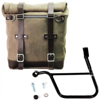 Sacoche latérale en daim ciré Scram 22L-30L + sous-châssis gauche Triumph Street 900 Series (à partir de 2017)