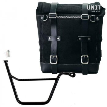 Sacoche latérale en cuir fendu + cadre Triumph T100 Bonneville DX (2001-2016)