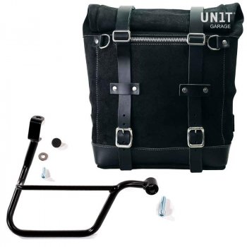 Sacoche latérale en daim ciré Scram 22L-30L + sous-châssis droit Triumph T120 (à partir de 2016)