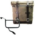 Sacoche Scram 22L-30L en croûte de cuir + cadre droit Yamaha