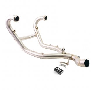 Collecteur d'échappement sans catalyseur en Titane avec soudure apparente + leurre de voyant moteur EURO 5+ BMW R12 G/S