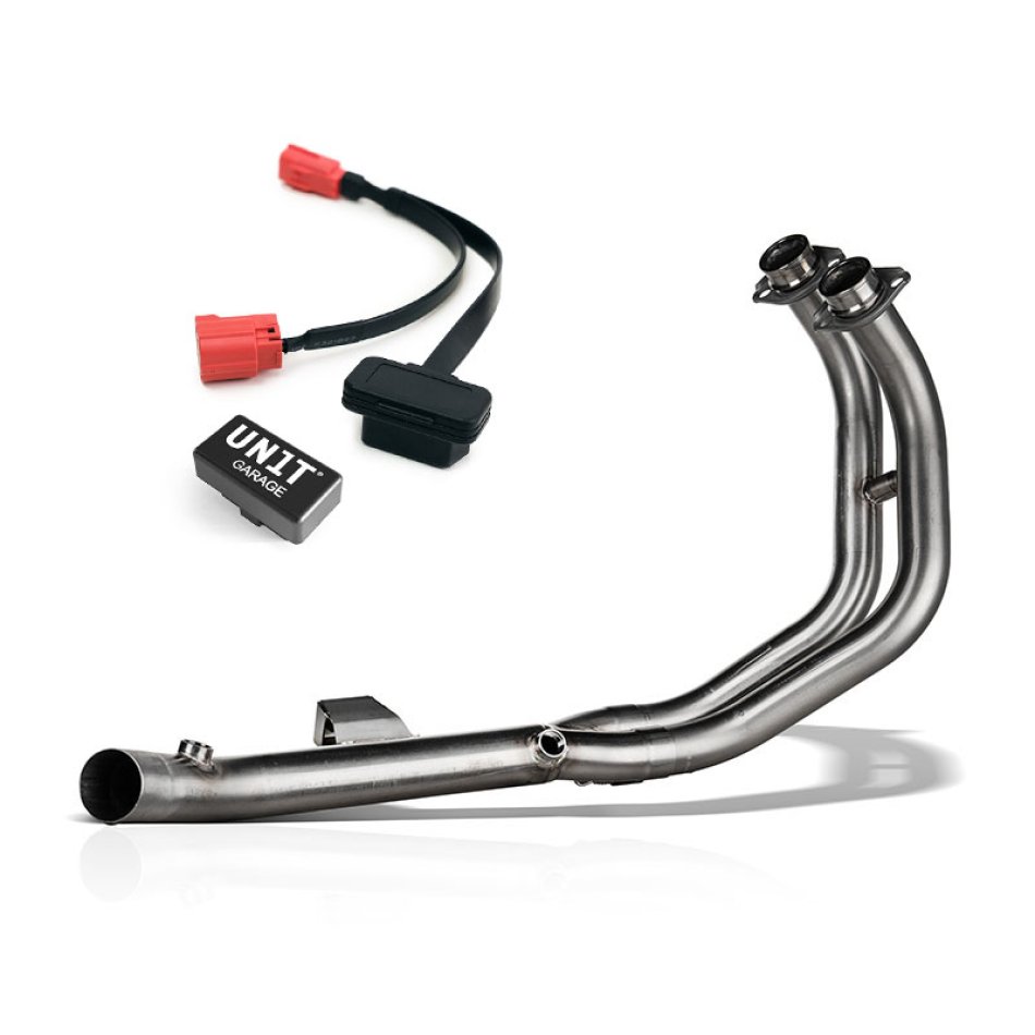Collecteur d'échappement Racing Akrapovic en acier inoxydable Yamaha Ténéré 700 (2025-2026) + leurre de voyant moteur EURO 5 PLUS