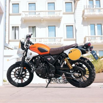 Housse de siège en cuir marron Honda CL