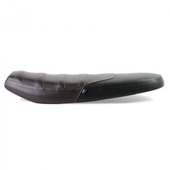 Housse de selle en cuir marron/noir