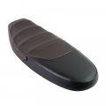 Housse de selle en cuir marron/noir