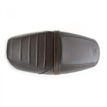 Housse de selle en cuir marron (selle longue)