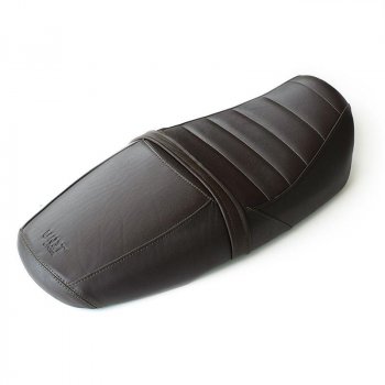 Housse de selle en cuir marron (selle longue)