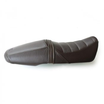 Housse de selle en cuir marron (selle longue)