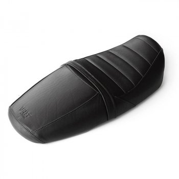 Housse de selle en cuir noir (selle longue)