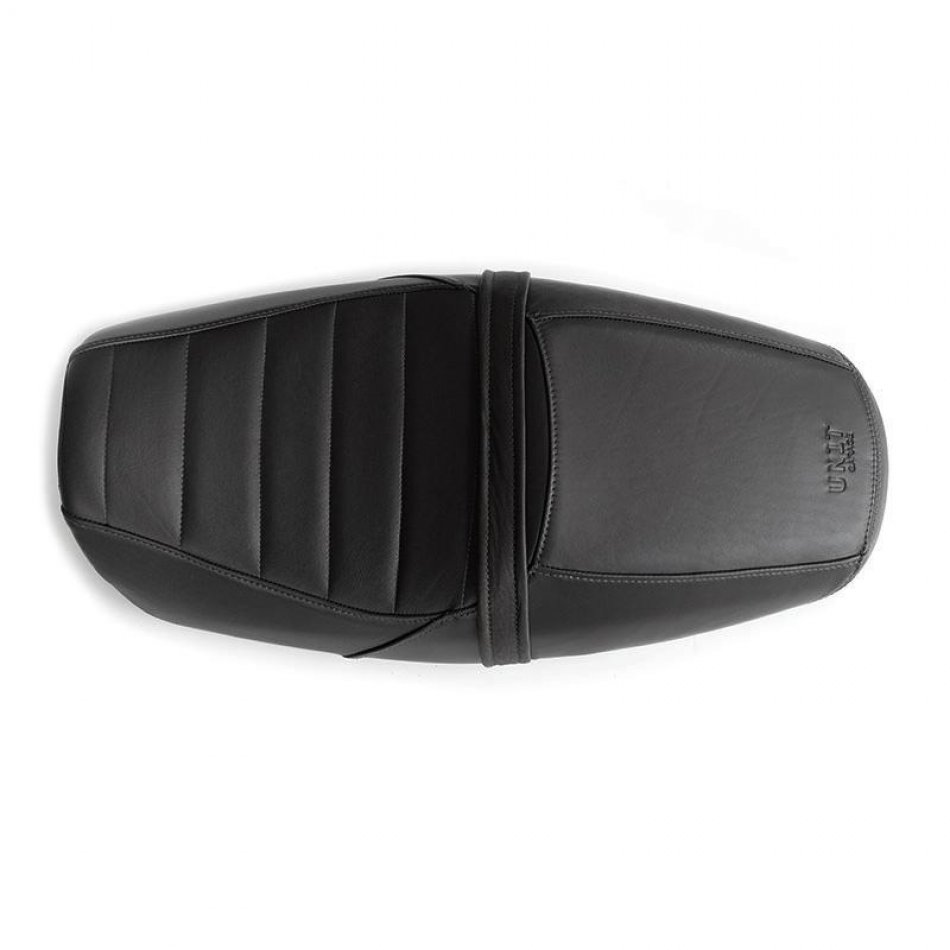 Housse de selle en cuir noir (selle longue)